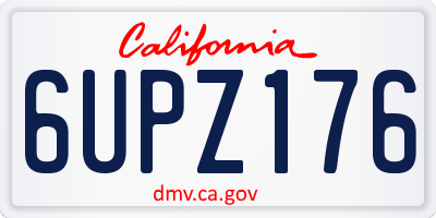 CA license plate 6UPZ176