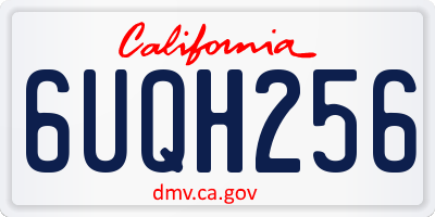 CA license plate 6UQH256