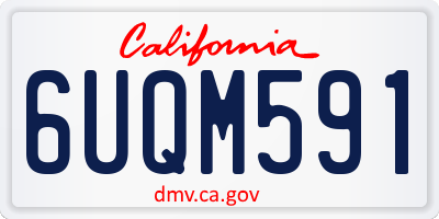 CA license plate 6UQM591