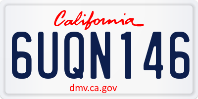 CA license plate 6UQN146