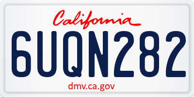 CA license plate 6UQN282