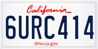 CA license plate 6URC414