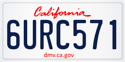 CA license plate 6URC571