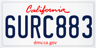 CA license plate 6URC883
