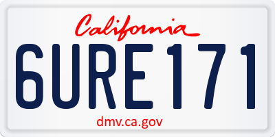 CA license plate 6URE171