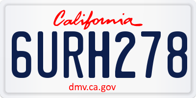 CA license plate 6URH278