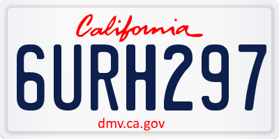 CA license plate 6URH297