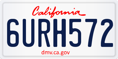 CA license plate 6URH572