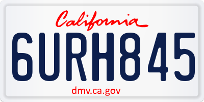 CA license plate 6URH845
