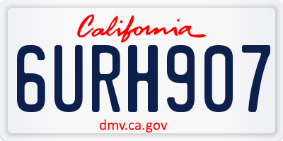 CA license plate 6URH907