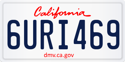 CA license plate 6URI469
