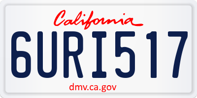 CA license plate 6URI517