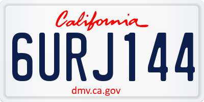 CA license plate 6URJ144