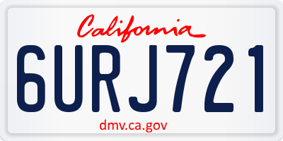 CA license plate 6URJ721