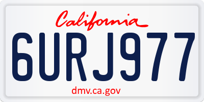 CA license plate 6URJ977