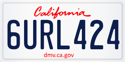 CA license plate 6URL424