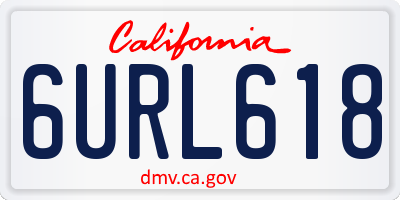 CA license plate 6URL618
