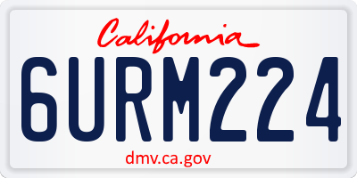 CA license plate 6URM224