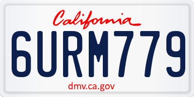 CA license plate 6URM779
