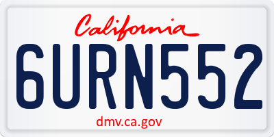 CA license plate 6URN552