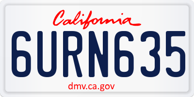 CA license plate 6URN635