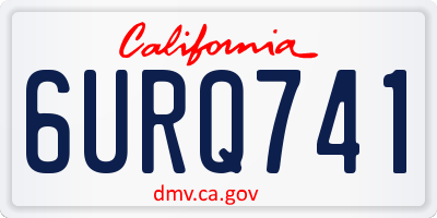 CA license plate 6URQ741