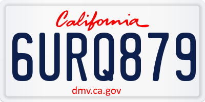 CA license plate 6URQ879