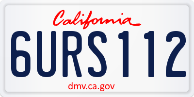 CA license plate 6URS112