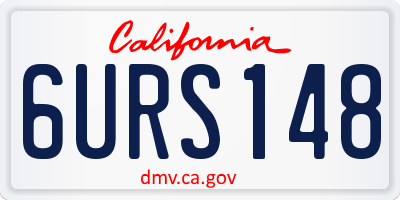 CA license plate 6URS148