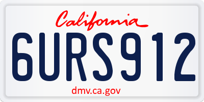 CA license plate 6URS912