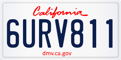 CA license plate 6URV811