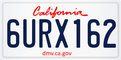 CA license plate 6URX162