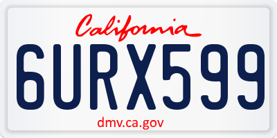 CA license plate 6URX599