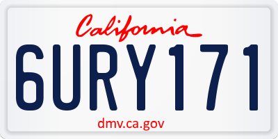 CA license plate 6URY171