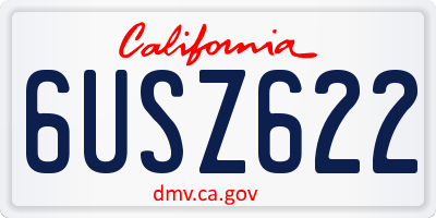 CA license plate 6USZ622