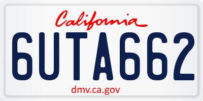 CA license plate 6UTA662