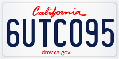 CA license plate 6UTC095