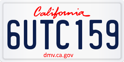 CA license plate 6UTC159