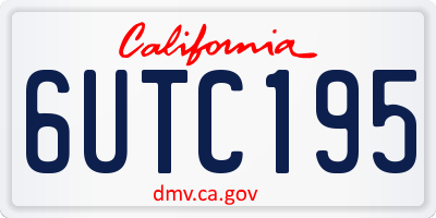 CA license plate 6UTC195