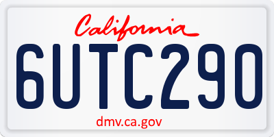 CA license plate 6UTC290