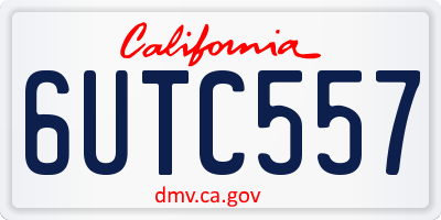 CA license plate 6UTC557
