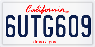 CA license plate 6UTG609