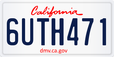 CA license plate 6UTH471