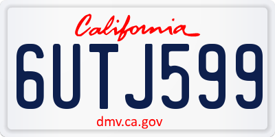 CA license plate 6UTJ599