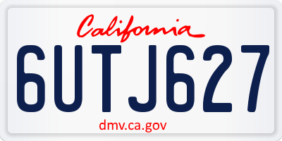 CA license plate 6UTJ627