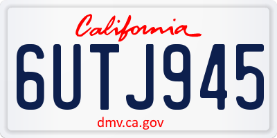 CA license plate 6UTJ945