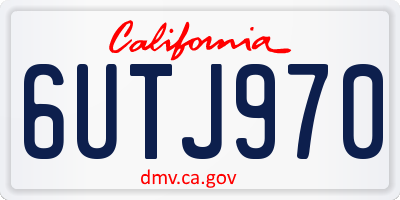 CA license plate 6UTJ970
