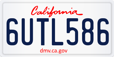 CA license plate 6UTL586