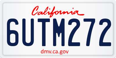 CA license plate 6UTM272