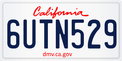 CA license plate 6UTN529
